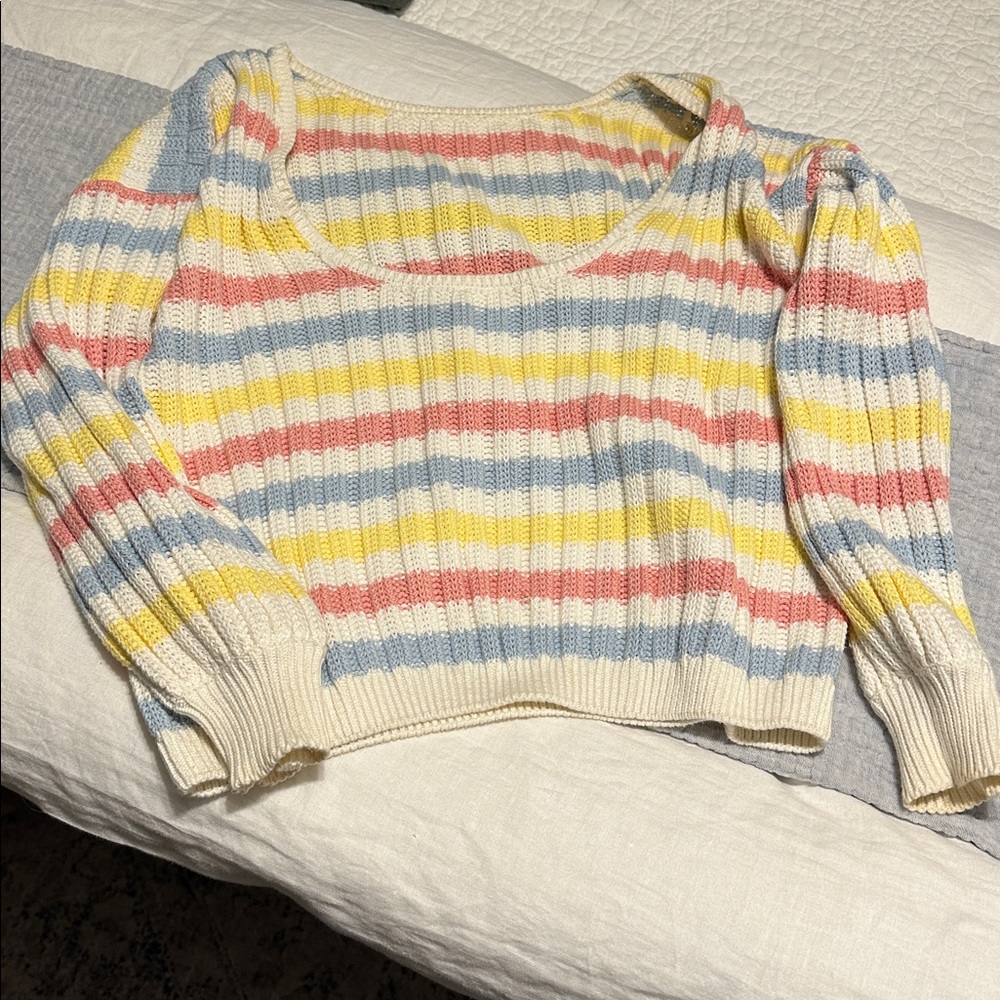 Sezane pastel striped sweater - Picture 4 of 4